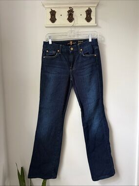 7 For All Mankind Indigo Kimmy Bootcut Jeans for Women size 29 Mid rise Denjm